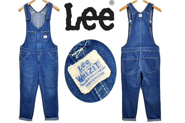 T-0180* beautiful goods *Lee WHIZIT Lee wijitoLL0553* work also Vintage processing Denim slim tapered overall overall XS