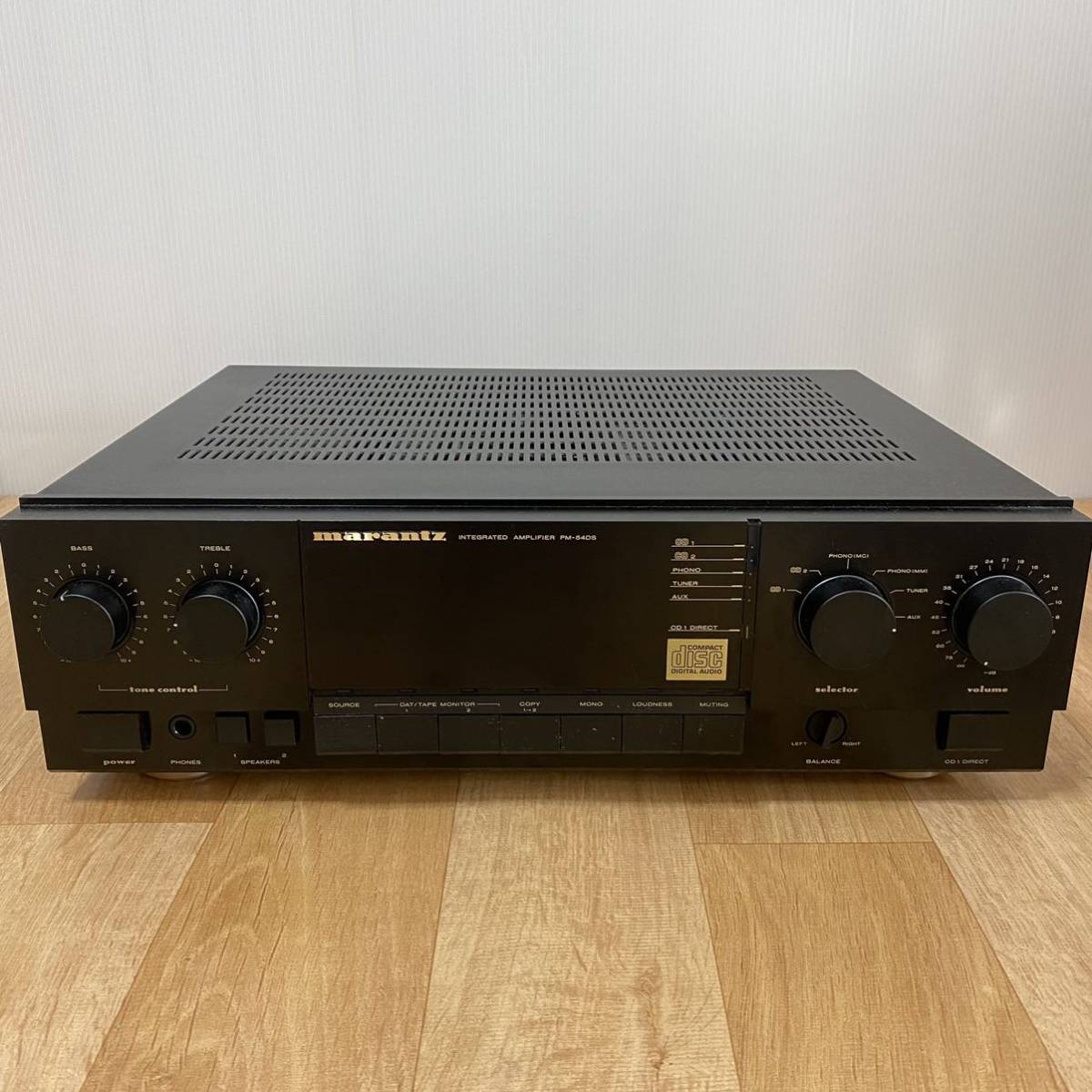 動作確認済み 完動品 marantz PM-54DS マランツ プリメインアンプ INTEGRATED AMPLIFIER 昭和 レトロ 希少_画像2