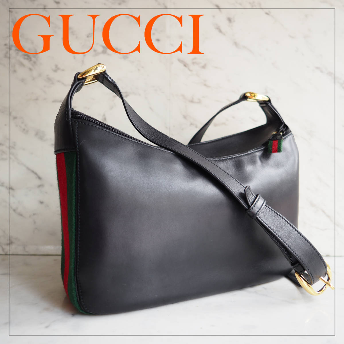 希少美品☆ オールドグッチ GUCCI シェリーライン ショルダーバッグ 斜