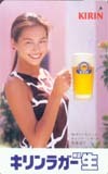 テレカ テレホンカード 米倉涼子 ’96年キリンラガー生ビール EY006-0003_画像1