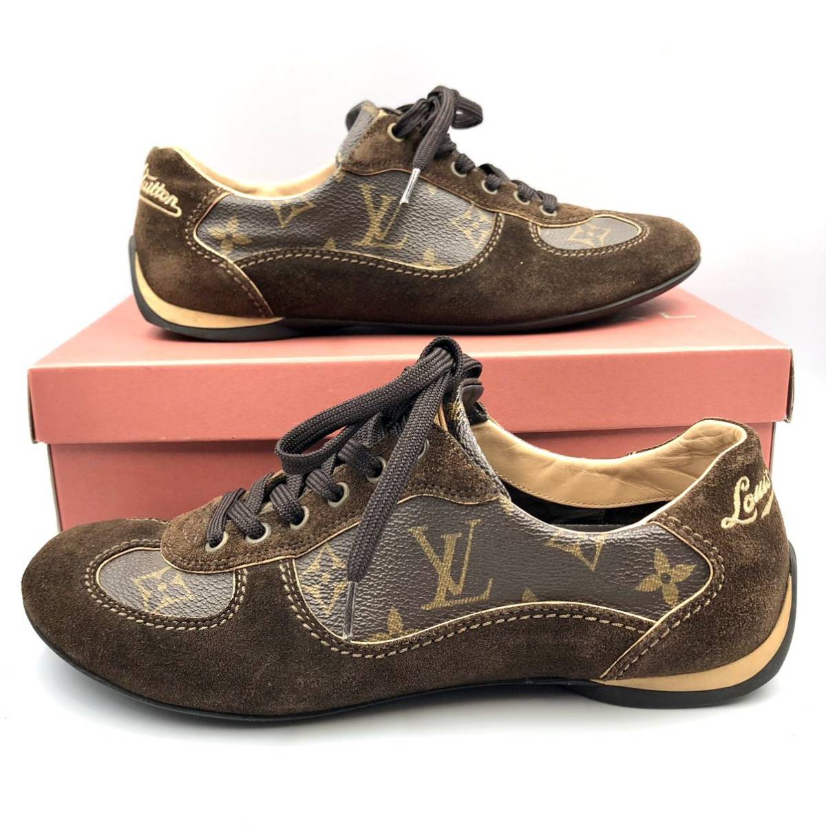 美品 Louis Vuitton ルイヴィトン スニーカー モノグラム スエード