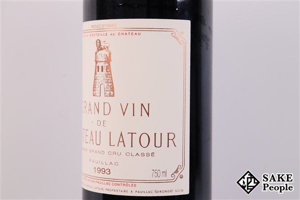 □注目! シャトー・ラトゥール 1990 750ml 12.5% フランス ボルドー ...