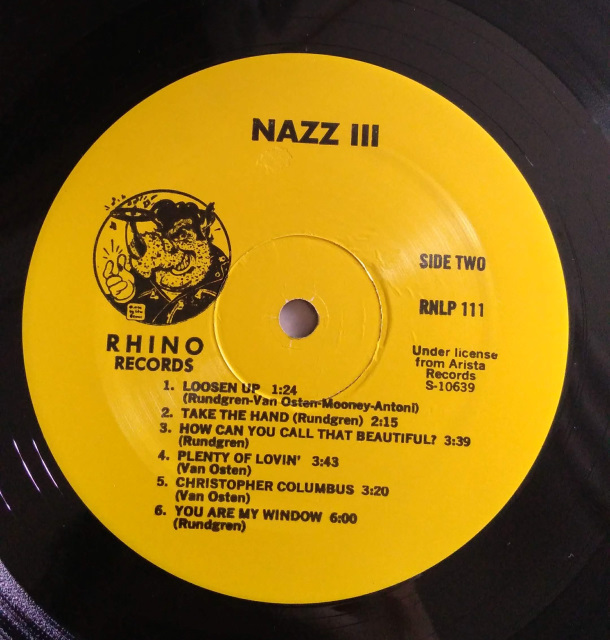 LP【NAZZ】Ⅲ Vinyl レコード トッド・ラングレン Todd Rundgren ナッズ サイケ Psyche シュリンクあり RNLP 111_画像4
