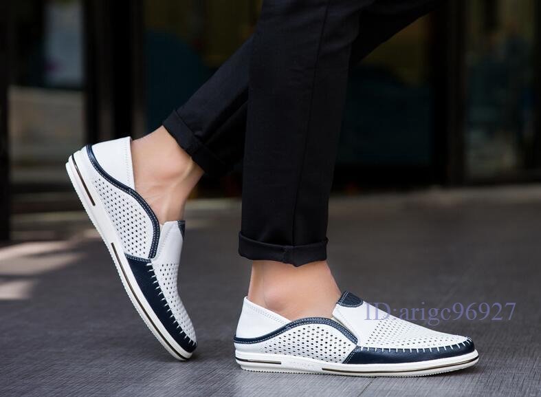 S202* новый товар Loafer сетка / мужской туфли без застежки спортивные туфли джентльмен обувь обувь для вождения простой ... резьба по дереву чёрный 25.5cm