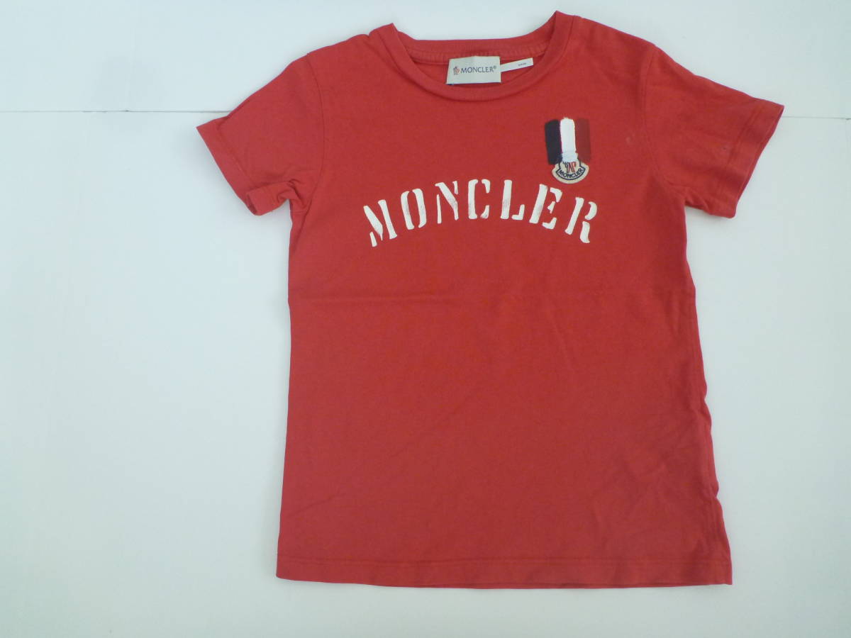 美品 MONCLER モンクレール★キッズ　赤　レッド　半袖　Tシャツ　RQコード　4（104㎝）