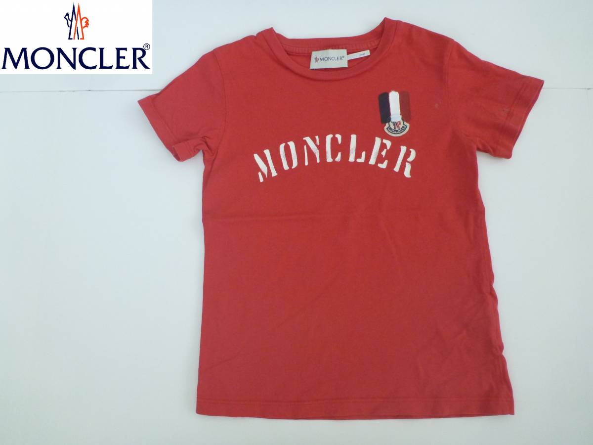 美品 MONCLER モンクレール★キッズ　赤　レッド　半袖　Tシャツ　RQコード　4（104㎝）　_画像2
