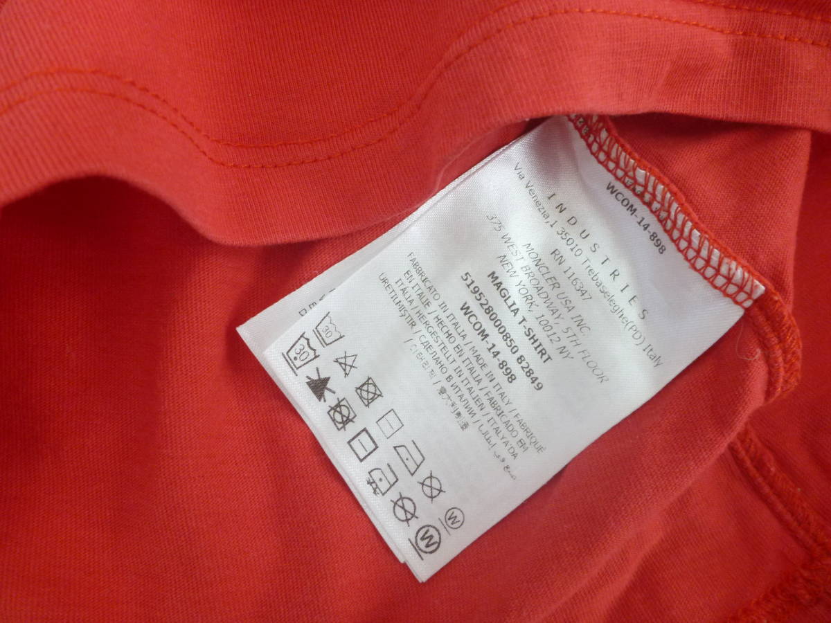 美品 MONCLER モンクレール★キッズ　赤　レッド　半袖　Tシャツ　RQコード　4（104㎝）　_画像4