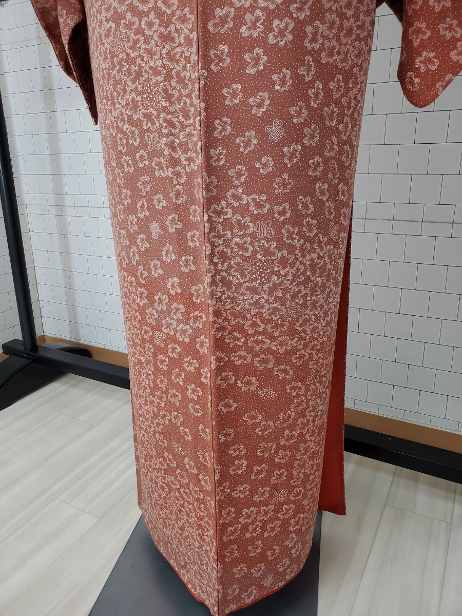 S70-923番　着物　小紋　正絹　袷　身丈160cm　お買い得品