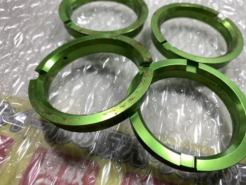 4 sheets .. association tpi hub ring tsuba equipped drainage groove equipped wheel side 65 car body side 54 yellow green series 