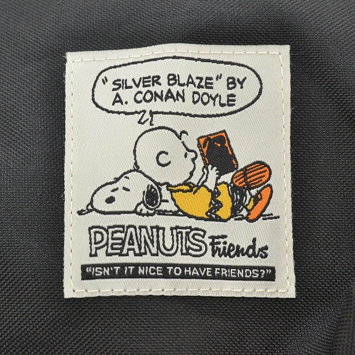 *452455 PEANUTS Peanuts 2WAY Flat pouch bag shoulder bag Snoopy canvas lady's black 