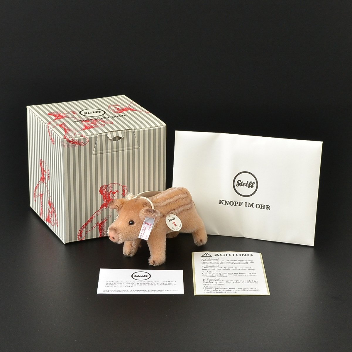 シュタイフ steiff 干支 うりぼう 猪 箱付き 美品 ぬいぐるみ 期間限定