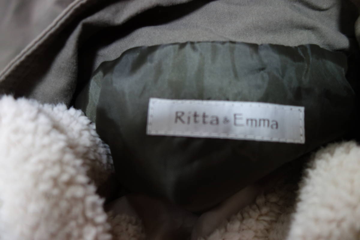 ■USED　■『Ritta Emma』 ボア付き レディース ジャケット　サイズ２ 　カーキ色 _画像5