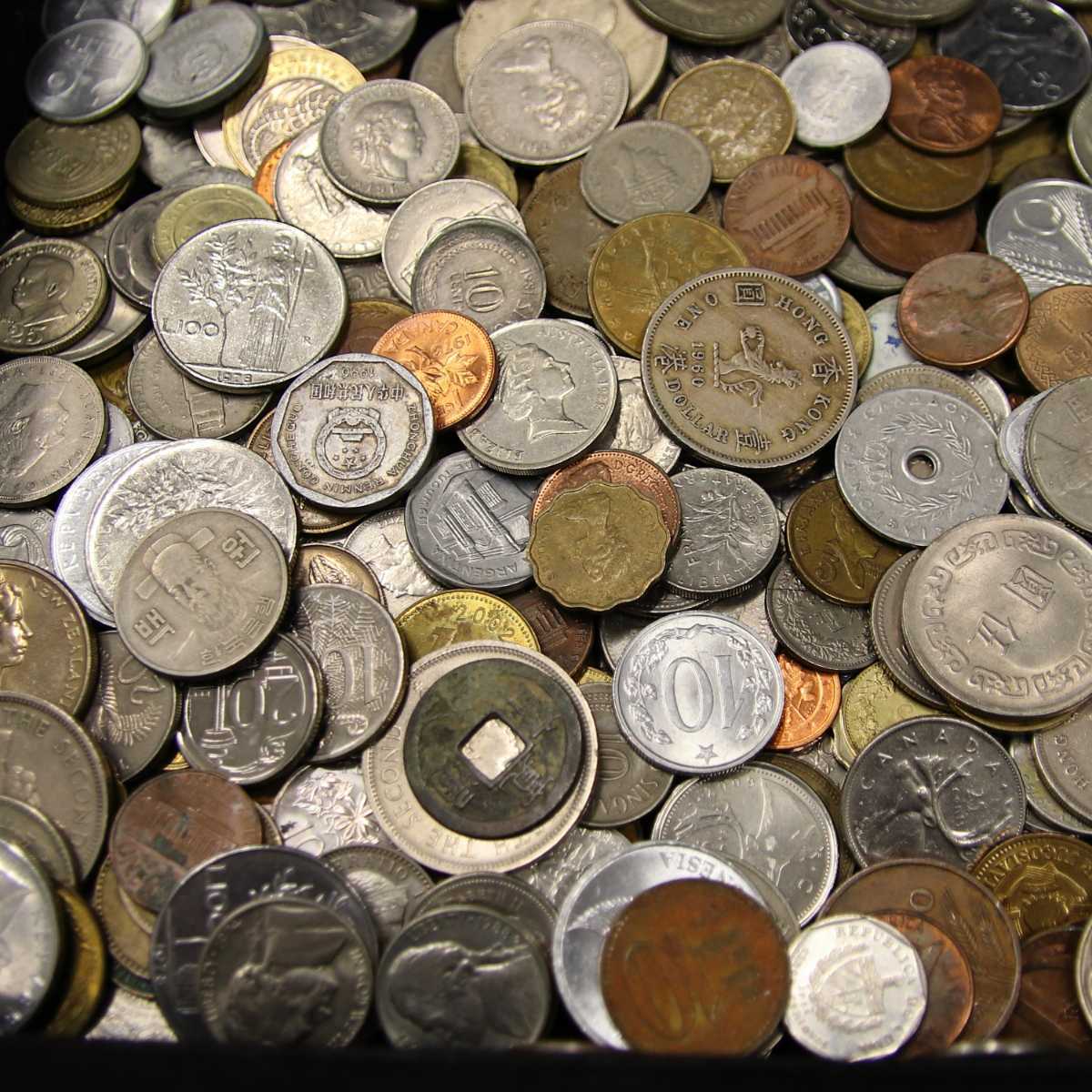 外国コイン 約6kg まとめ アメリカ イギリス フランス ヨーロッパ 韓国 香港 古銭 大量 骨董 海外 硬貨 貨幣_画像4