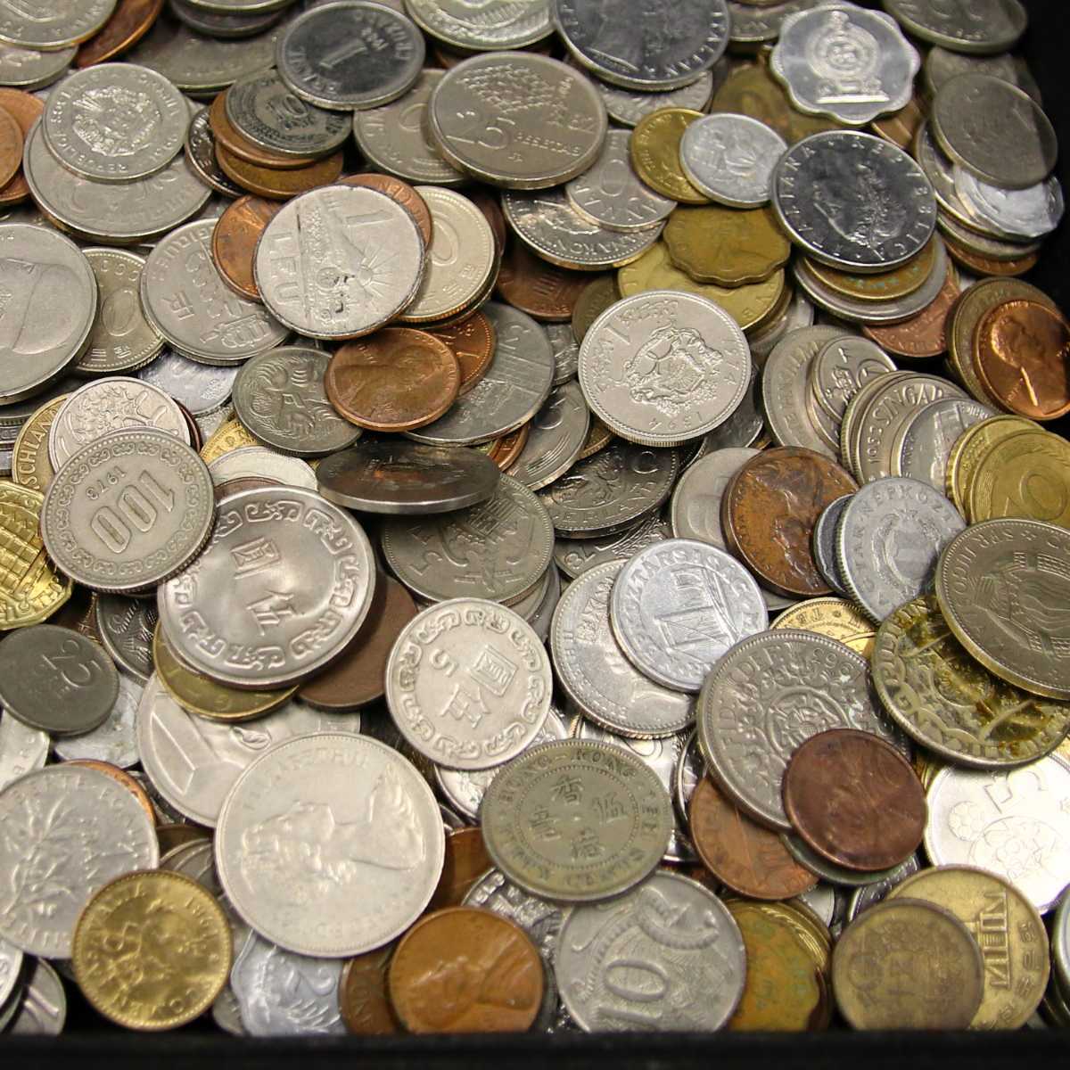 外国コイン 約6kg まとめ アメリカ イギリス フランス ヨーロッパ 韓国 香港 古銭 大量 骨董 海外 硬貨 貨幣_画像9