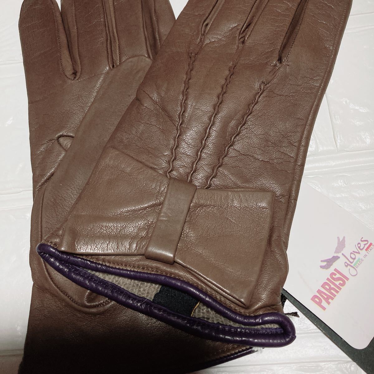 PARISI GLOVES 革手袋　チョコ　21cm