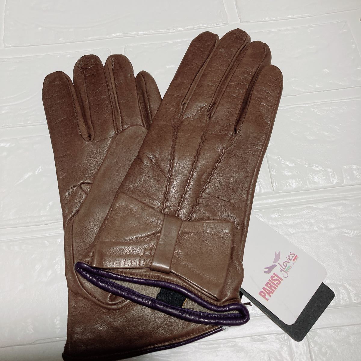 PARISI GLOVES 革手袋　チョコ　21cm