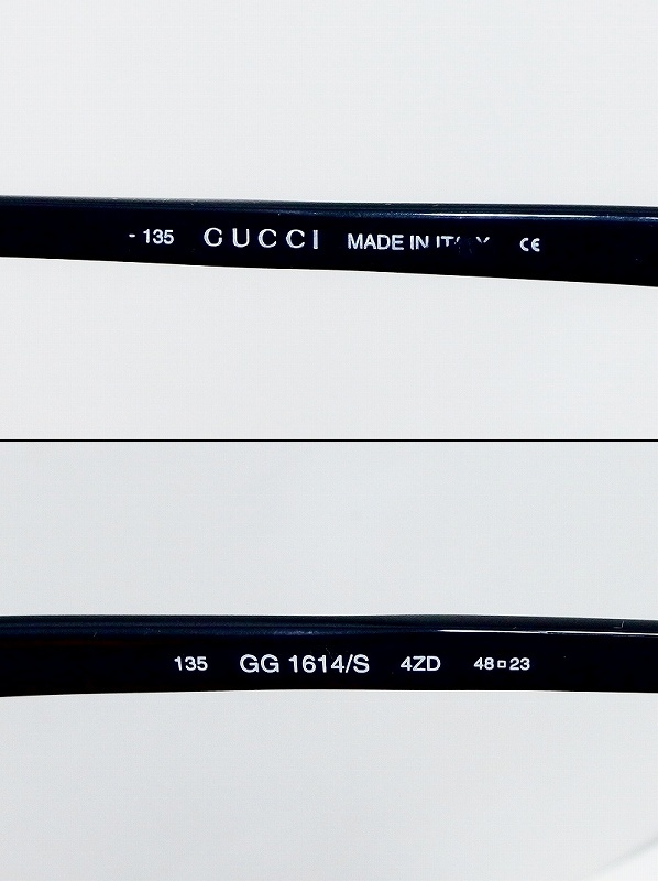 素晴らしい (極美品!)GUCCI グッチ Gロゴ 1614S サングラス GUCCI グッチ サングラス 135 GG 1614 S 4ZD 4823