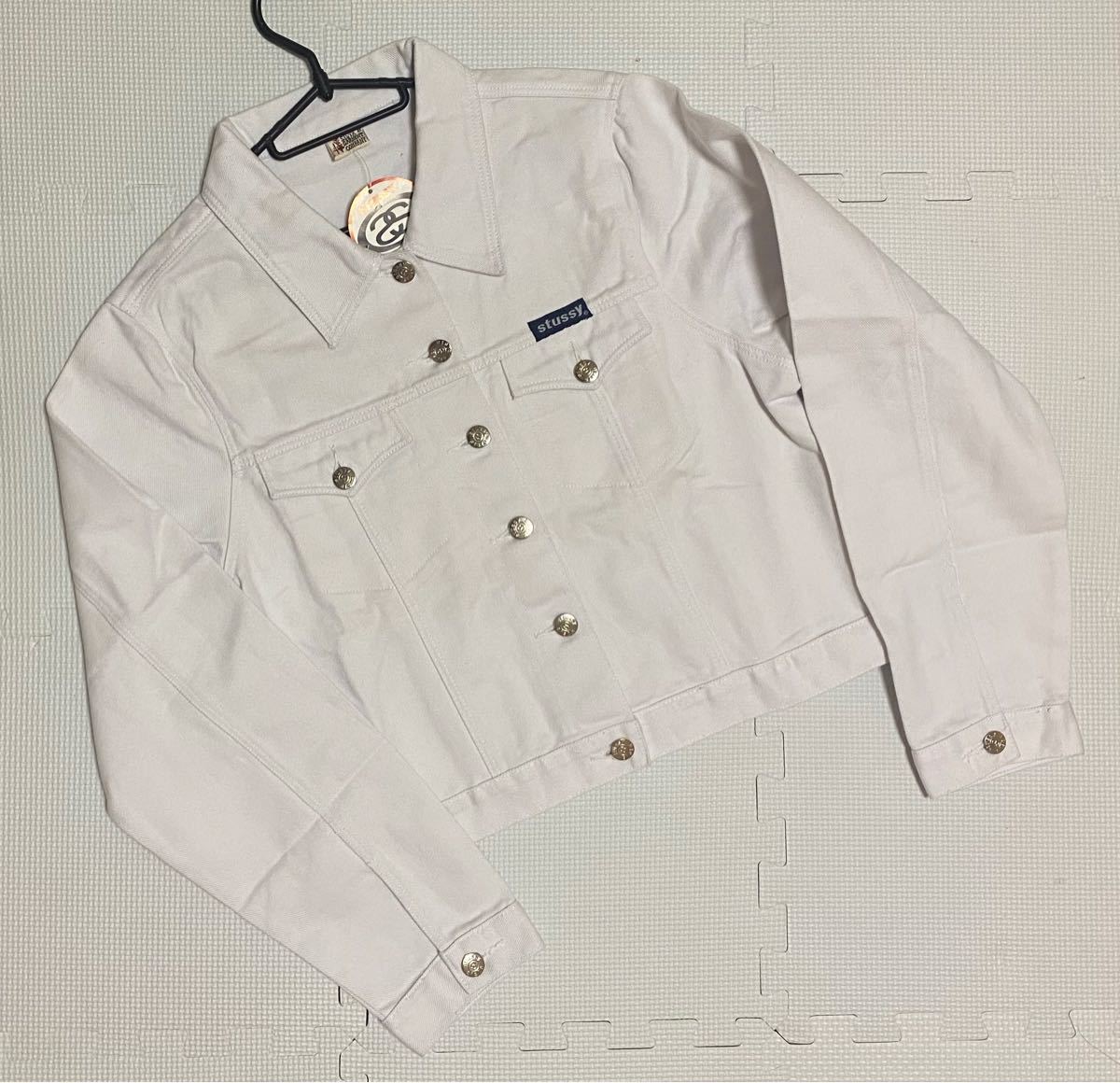 STUSSY sista ステューシー ホワイトデニムジャケット 未使用品 STUSSY sista ステューシー ホワイトデニムジャケット 未使用品