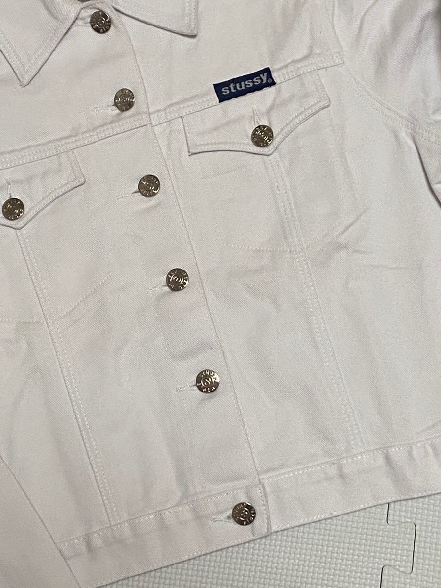 STUSSY sista ステューシー ホワイトデニムジャケット 未使用品 STUSSY sista ステューシー ホワイトデニムジャケット 未使用品