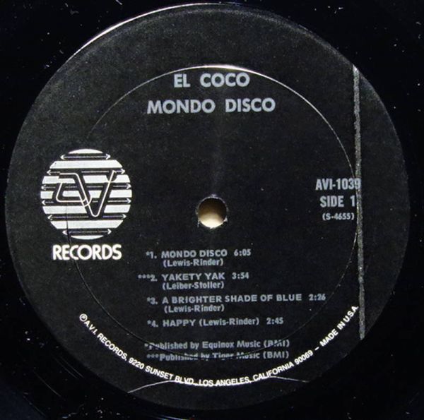 Disco◆USオリジ◆シュリンク◆El Coco - Mondo Disco◆AVI Records / AVI-1039◆超音波洗浄_画像3