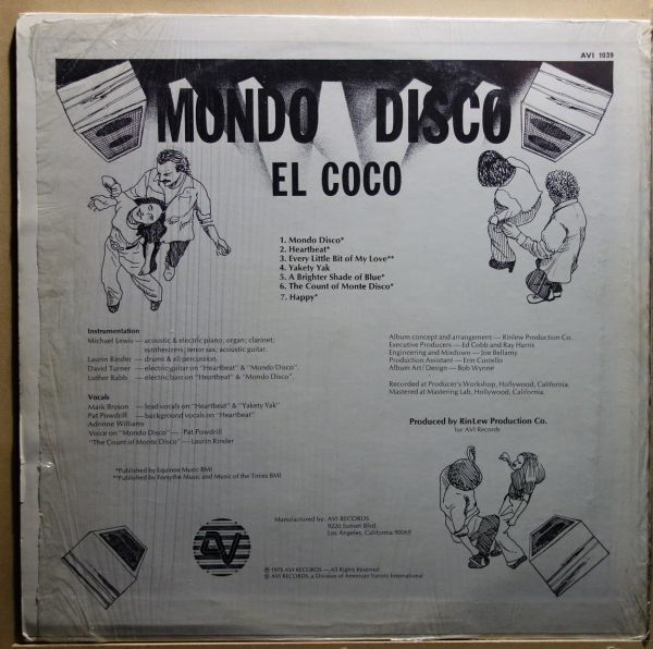 Disco◆USオリジ◆シュリンク◆El Coco - Mondo Disco◆AVI Records / AVI-1039◆超音波洗浄_画像2