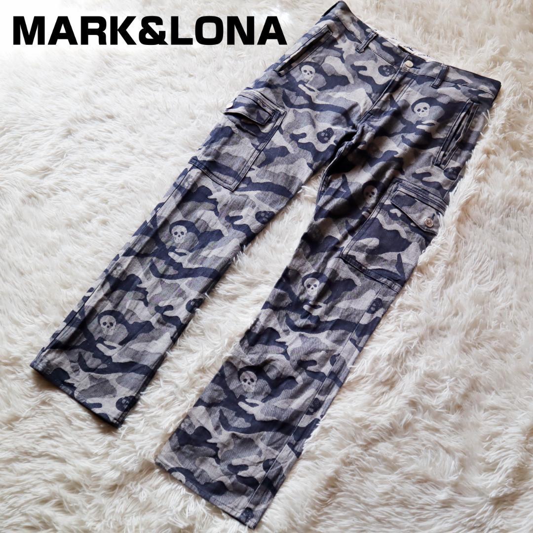 マークアンドロナ MARK&LONA ゴルフパンツ スカル カモフラ ストレッチ