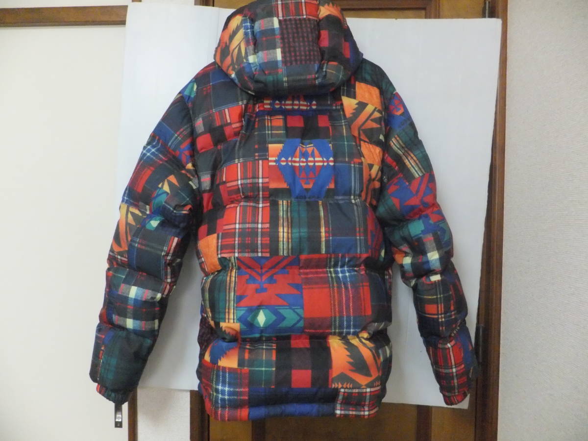 XXL POLO ラルフローレン ダウンジャケット ネイティブ パッチワーク-