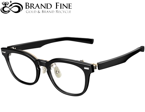 新品 未使用フォーナインズ999.9眼鏡フレームNPM-56 9001 ケース付メガネ 跳ね上げ ブラック黒セル