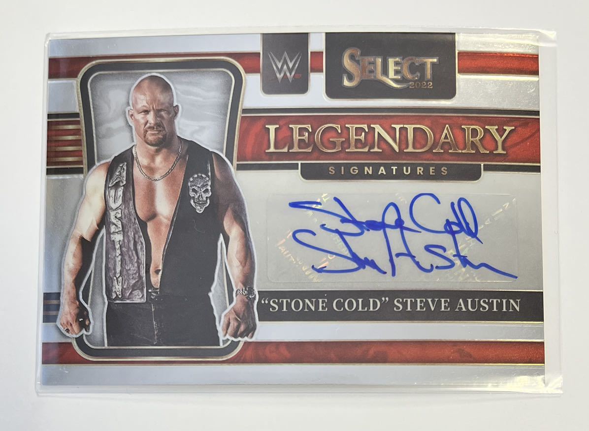 格安 PANINI 2022 SELECT サインカード スティーブオースチン WWE