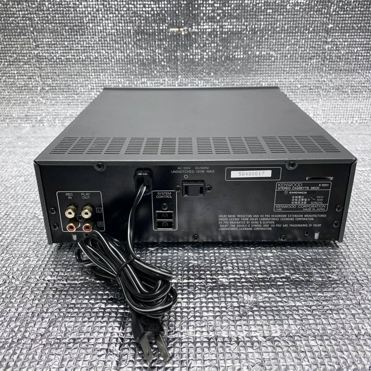 チープ KENWOOD オートリバース ステレオカセットデッキ x-1001 動作品