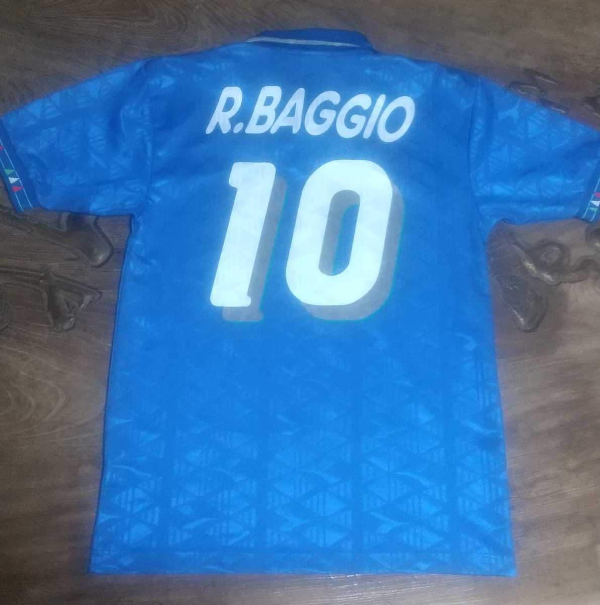 値下交渉 diadora RB10 ロベルト バッジョ 昇華プリント ネーム＆ナンバー シャツ 日本製 検/ 1994 ITALY ROBERTO BAGGIO イタリア代表 Y2K