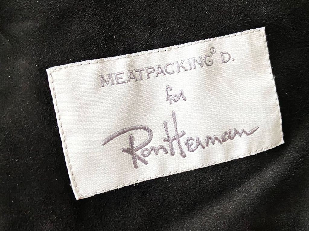 別注 MEATPACKING D. for Ron Herman sizeM イタリア製レザージャケット ブラック 黒 山羊革 ミートパッキング ロンハーマン_画像7