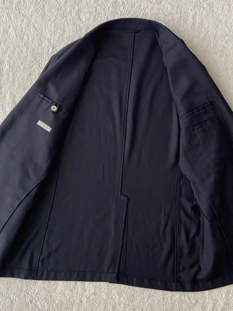 MICHELANGELO size50 イタリア製ネイビージャケット 紺ブレ ネイビーブレザー ポップサック ミケランジェロ ナポリ KEY jacket 白ボタン_画像3