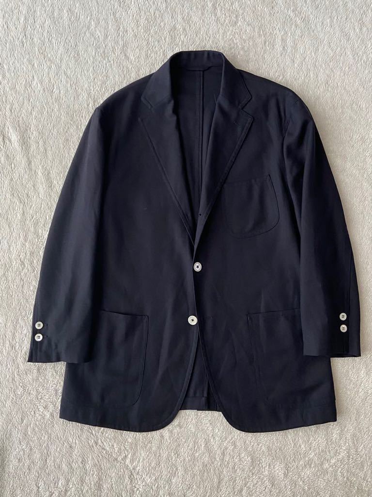 MICHELANGELO size50 イタリア製ネイビージャケット 紺ブレ ネイビーブレザー ポップサック ミケランジェロ ナポリ KEY jacket 白ボタン_画像1