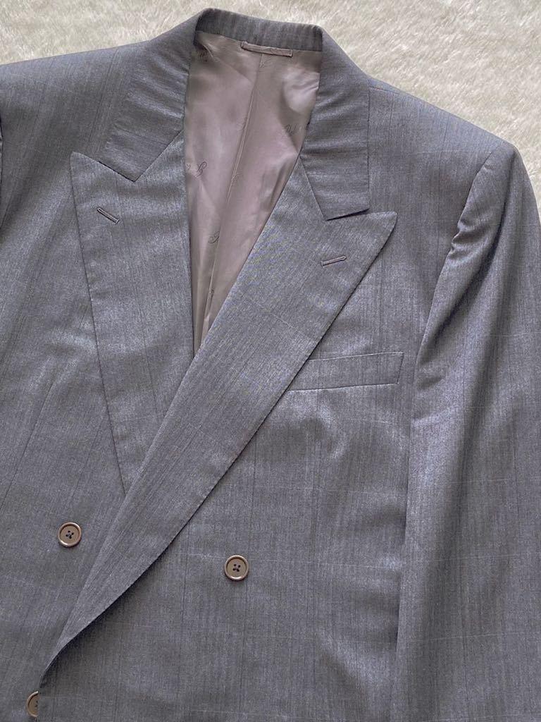 Belvest size52 Италия производства шерсть костюм серый полоса жакет слаксы мужской bell лучший 