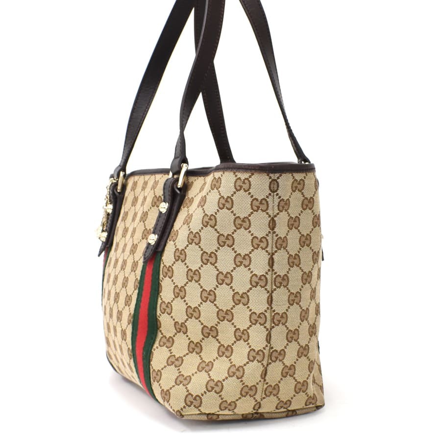 極美品】GUCCI グッチ ミニトート シェリーライン GGキャンバス 肩掛け-
