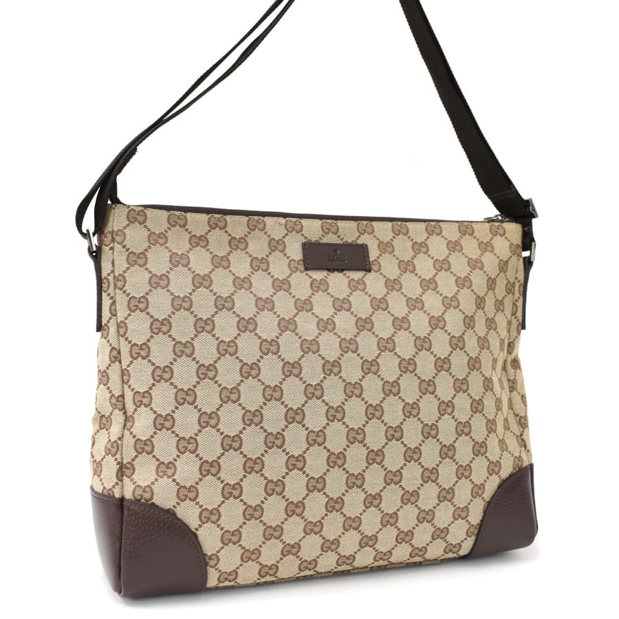 1円 ◇新品同様 GUCCI グッチ メッセンジャー ショルダーバッグ 110054