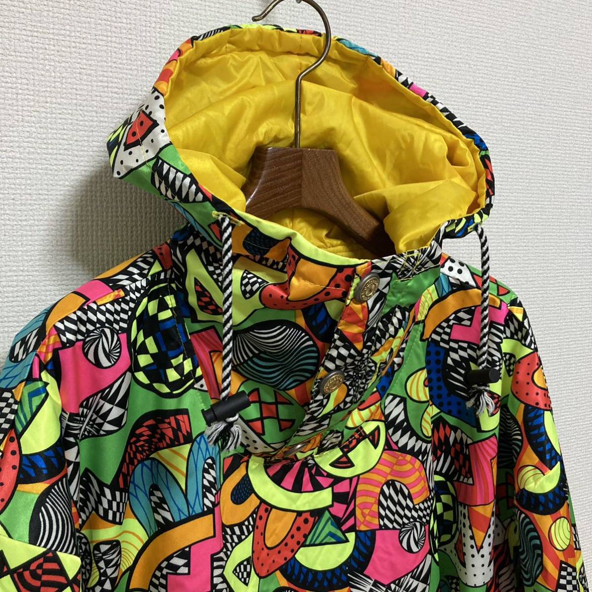 90s Vintage adidas デサント 中綿 アノラック パーカー 総柄 M 90s Vintage adidas デサント 中綿 アノラック パーカー 総柄 M