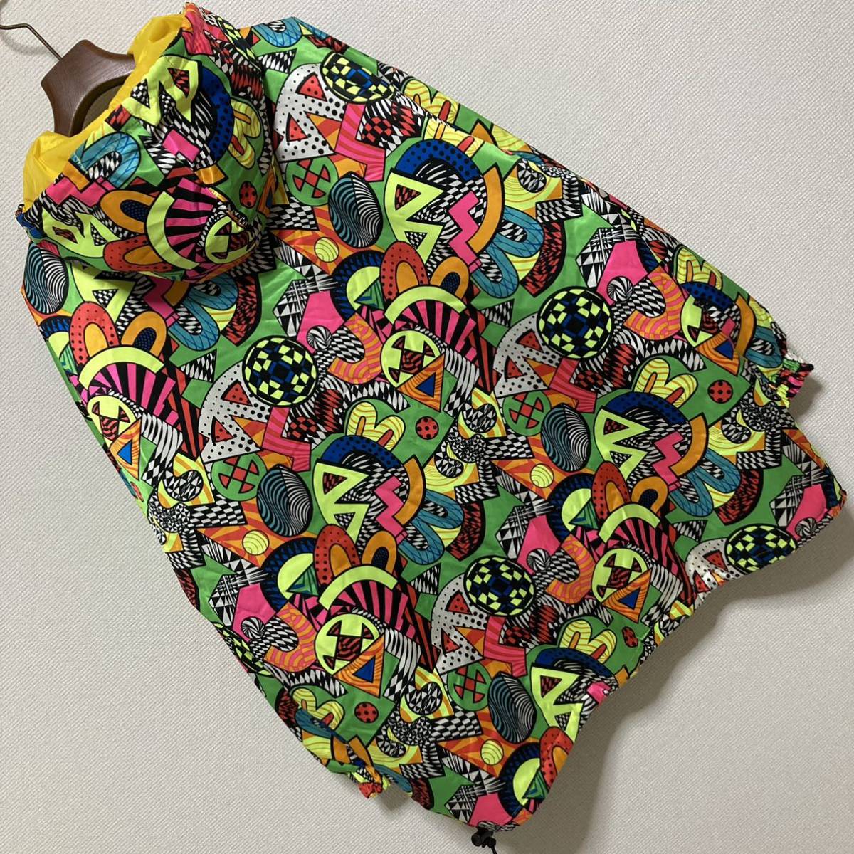 90s Vintage adidas デサント 中綿 アノラック パーカー 総柄 M 90s Vintage adidas デサント 中綿 アノラック パーカー 総柄 M