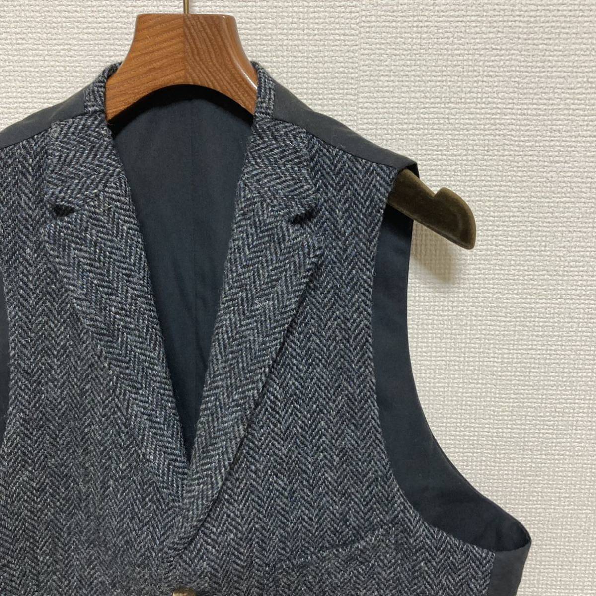 美品 オックスフォードクラシック ハリスツイード 襟付き ベスト