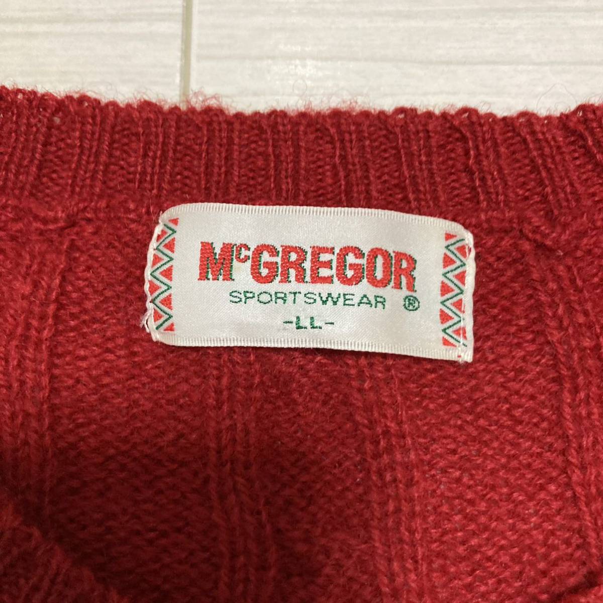 90s Vintage McGREGOR マックレガー ケーブル ニットセーター LL 90s Vintage McGREGOR マックレガー ケーブル ニットセーター LL