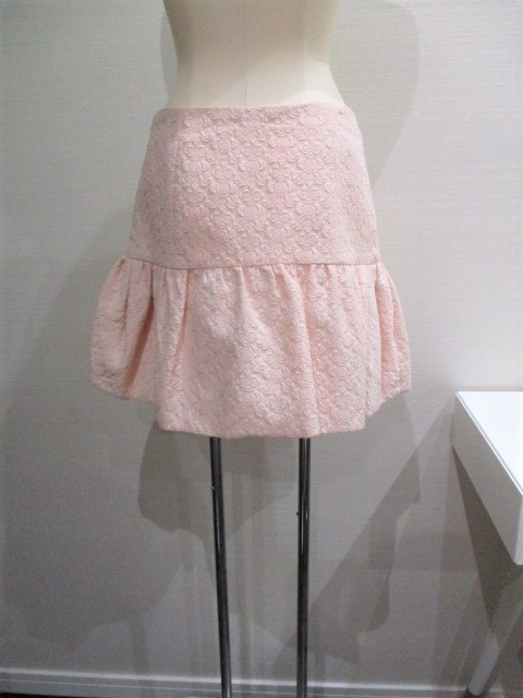 イタリア製 ミュウミュウ　miumiu ミニスカート　フラワー生地　サイズ40　ピンク_画像7