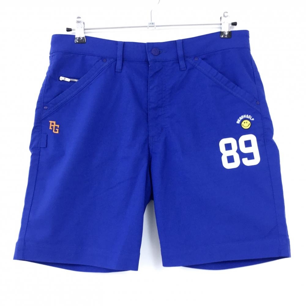 超美品】PEARLY GATES パーリーゲイツ ハーフパンツ ブルー×白 ニコ