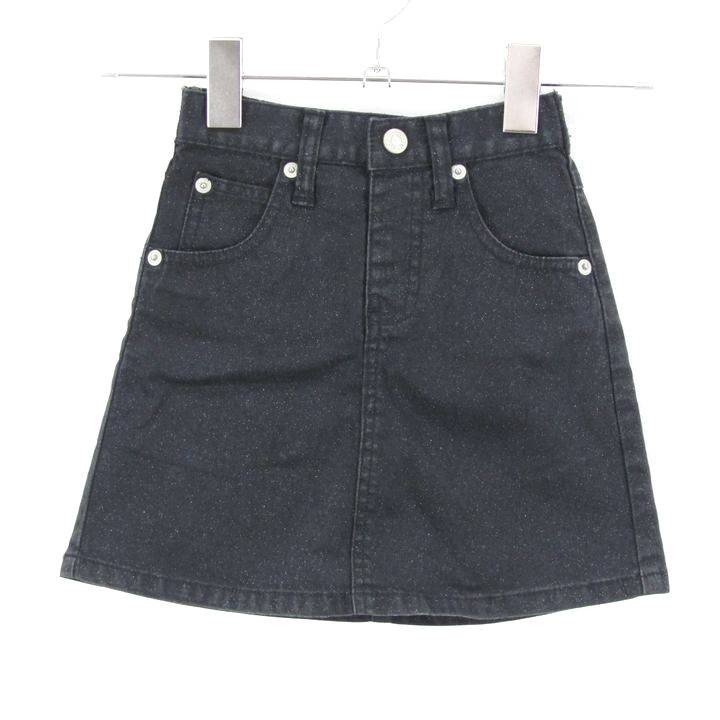 ギャップ ハイウエスト デニムスカート ストレッチ 腰ポケット 女の子用 3 100サイズ 黒 キッズ 子供服 GAP_画像1