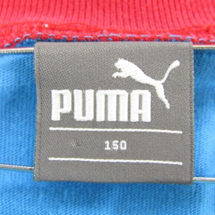  Puma long sleeve T shirt Bick Logo speed . sportswear for boy 150 size red light blue Kids child clothes PUMA