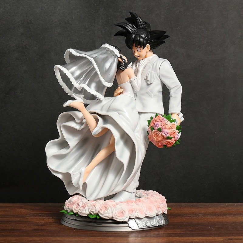 送料無料】ドラゴンボール 悟空&チチ ウェディング ver. pvc