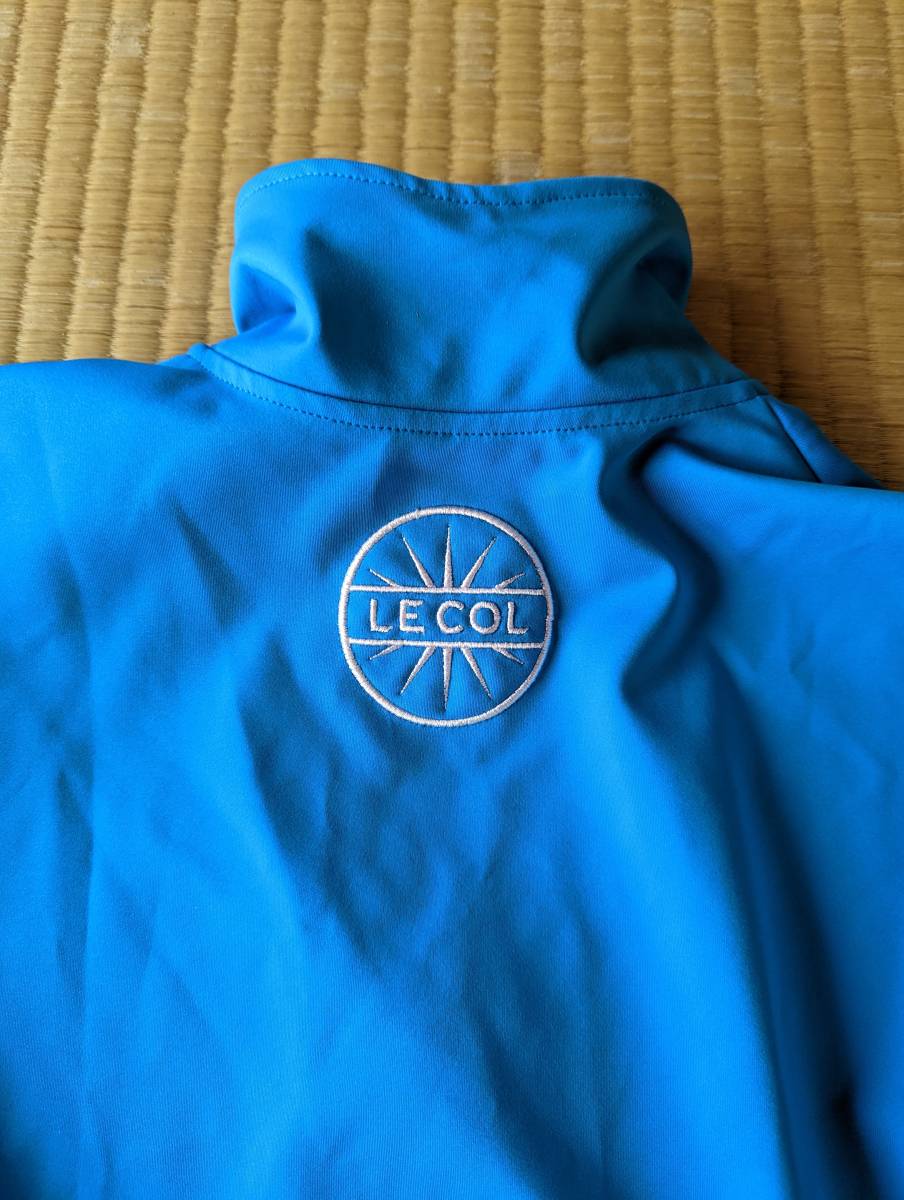 【送料無料】 美品 レインジャケット LECOL MADEINITALY 防風 防寒 雨 レイン ブルー 水色 ライトブルー LE COLの画像4