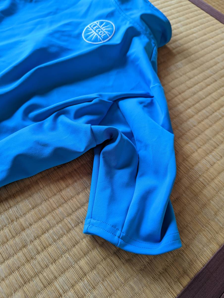 【送料無料】 美品 レインジャケット LECOL MADEINITALY 防風 防寒 雨 レイン ブルー 水色 ライトブルー LE COLの画像5