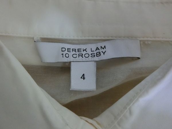 DEREK LAM 10 CROSBY 長袖 シャツ 4 ホワイト #R151C731CP デレクラム10クロスビー_画像3