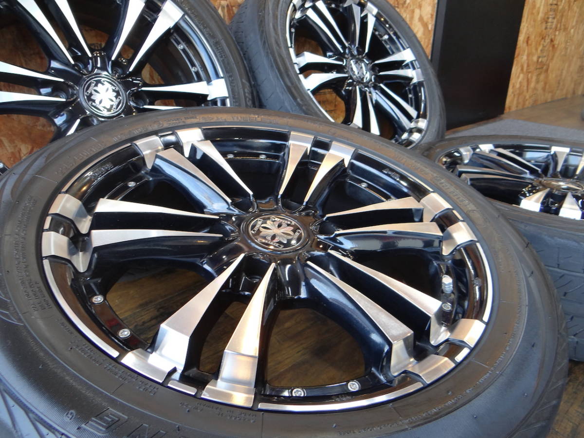 【史上最も激安】 中古 ホイールタイヤ 4本 225/50R18 2018年製 7分山 FANG ファング 18 ラジアル タイヤ ナンカン Passion CW-20 ハイエースに ラジアルタイヤ